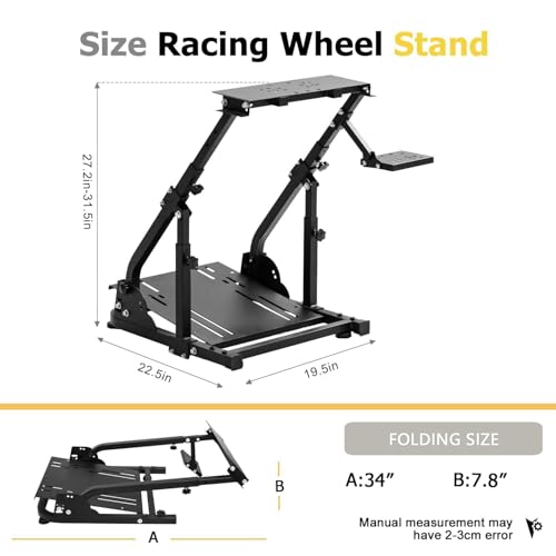 Marada Sim Racing Wheel Stand,Adjustable height angle Steering Wheel Stand | Fit for Logitech G25 G27 G29 G920 G923, for Thrustmaster T300 T248, No Wheel/Pedals/Shifter