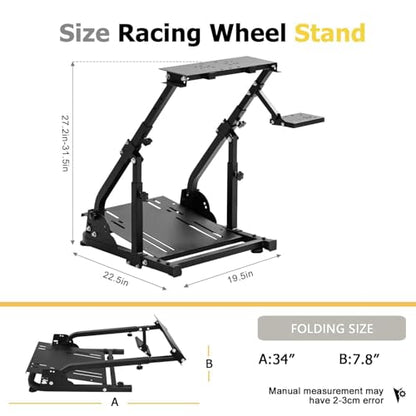 Marada Sim Racing Wheel Stand,Adjustable height angle Steering Wheel Stand | Fit for Logitech G25 G27 G29 G920 G923, for Thrustmaster T300 T248, No Wheel/Pedals/Shifter