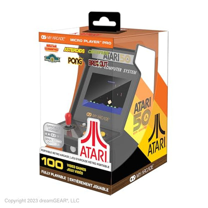 My Arcade Atari Micro Player Pro: 100 Arcade Games, 6.8" Portable Game | Retro Gaming, Atari 2600, Arcade Classics - style: Atari