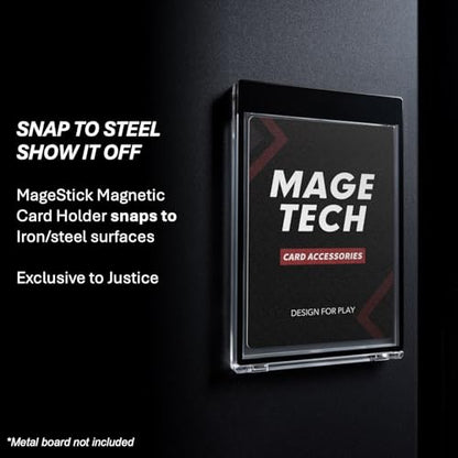 Card Deck Box for MTG Commander - Patented Design, Commander Display, Fits 100 Double-Sleeved Cards, 35pt Card Brick & Dice Tray - Justice Black - color: 8. Justice