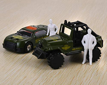 DS. DISTINCTIVE STYLE 100Pcs 1:50 Scale Figures Unpainted Assorted Poses Miniature 1/4 Scale Model People for Architectural Layout Project O Scale Model Trains Railroads Home Bonsai Decor