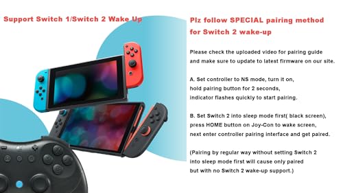 GuliKit Elves 2 Bluetooth Game Controller for Switch/Switch 2,PC & Android | Anti-Drift Hall Effect Joysticks Gamepad,1000Hz Polling Rate,Gyro&Switch 2 Wake-up,Protective Cover, Compact for Small Hand - color: NS58-Pink