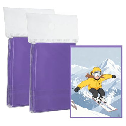 Matte Card Sleeves, Trading Card Sleeves Deck Protectors Perfect for Trading Cards & Baseball & Sports & Magic Gathering & Magic Game Cards (Purple, 100 Pcs) - color: Purple