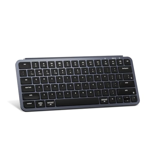 Keychron B1 Pro Ultra-Slim Wireless Keyboard, ZMK/Launcher Programmable Bluetooth/2.4GHz/Wired, 1200 Hours Battery Life, Silent Scissor Switch Office Keyboard for Mac/Windows/Linux - Gray - color: Gray