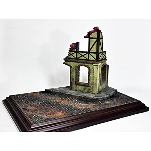 Fancyes Tongina 1/35 Scale Building Scenery Kit Ruins House for Dioramas Table