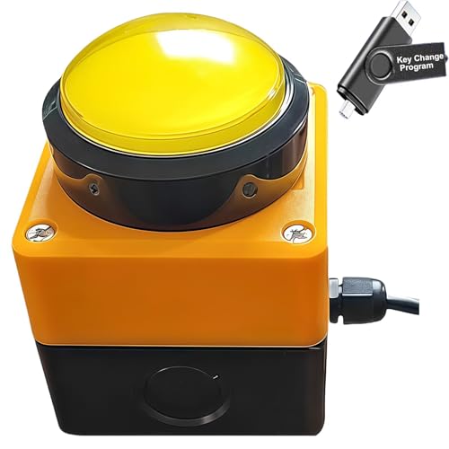 Programmable USB Macro Keypad, Default Enter Function, One-Handed Customizable Buttons with Macro Keys, U Disk with Customized Combination Buttons Program, Control Switch for Gaming, Streaming ,PS5 - color: Programmable / Orange / Default Enter