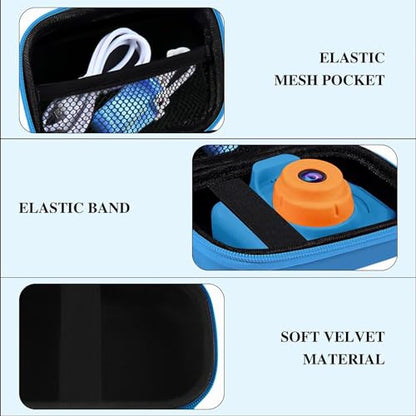 Leayjeen Kids Camera Case Compatible with Seckton/Desuccus/SINEAU/Rindol Upgrade Kids Toys Camera and Kids Digital Video Cameras for Toddler,Christmas Gifts and Birthday Gifts for Boys-Blue(Case Only) | Fits CIMELR/Seckton/OZMI Kids Toy Cameras and Childr