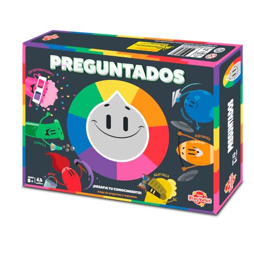 PREGUNTADOS Trivia Board Game, Spanish Language Question and Answer Game with 360 Questions, 6 Categories Including Entertainment, Sports, Art, Science, History and Geography, Ages 8+