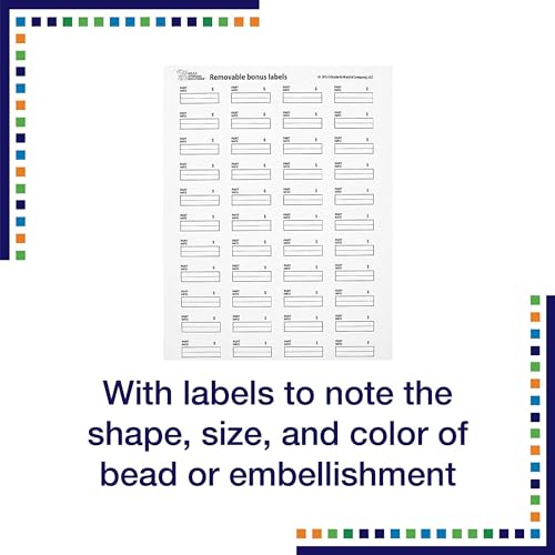 Darice Elizabeth Ward 45 Piece Assorted Portable Diamond Painting Storage and Bead Organizer with 42 Variable Sized Containers - style: 45-Piece