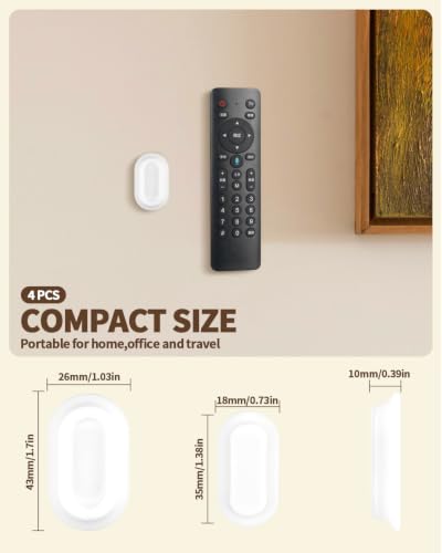 4 Pack Strong Magnetic Remote Control Holder, Self-Adhesive Silicone Remote Holder Wall Mount for TV, Fan, Air Conditioner Remote Control (Black+White) - color: Black+White