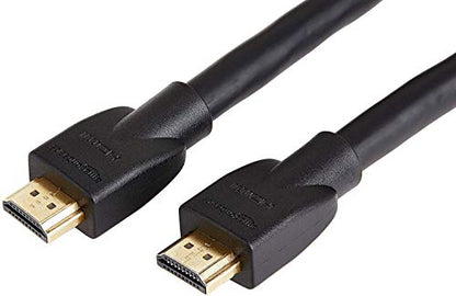 Amazon Basics High-Speed 4K Ultra HD HDMI 2.0 Cable for Blu-ray, 15 feet, Case of 28, 18 Gbps, 60 Hz, 2160p, 48 bit, Ethernet Ready, 3D, Black - size: 15 Feet