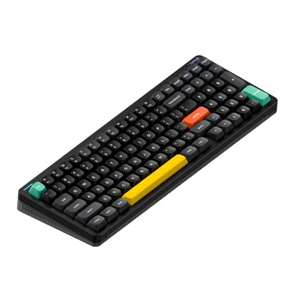 nuphy Halo96 V2 Wireless Keyboard,Gasket Structure,96% Hot Swappable Gaming Keyboard, 99 Kyes RGB Backlit Mechanical Keyboard, Support QMK/VIA,Bluetooth/USB-C/2.4GHz-Black,Raspberry Switches(46gf) - color: Black, size: Raspberry (46gf)