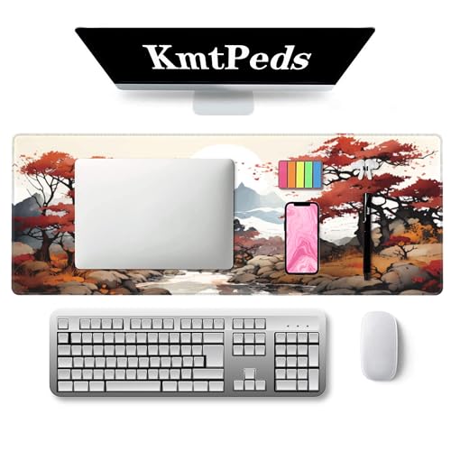 Cherry Blossom XL Mouse Pad,Large Mouse Pad Gaming 31.5 x 11.8 in Mouse Mat Desk Pad,Extended Keyboard Mousepad Large Desk Mat with Non-Slip Rubber Base and Stitched Edge for Home Office - color: Cherry Blossom2