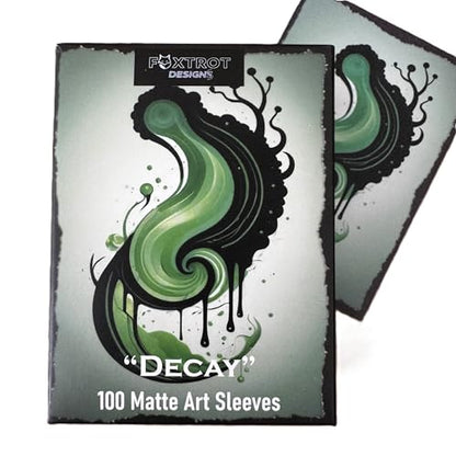 Foxtrot Designs TCG Art Card Sleeves - 100 Count Card Protectors with Matte Textured Back - Compatible with Magic The Gathering and Other TCGs & LCGs (Decay) - color: Decay