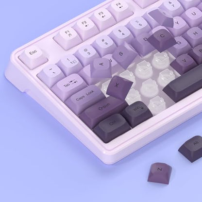 Camiysn Wire Gaming Keyboard, 7 Colorful Rainbow Backlight Classic Gaming Keyboard (Purple-Set) - color: Purple-Set