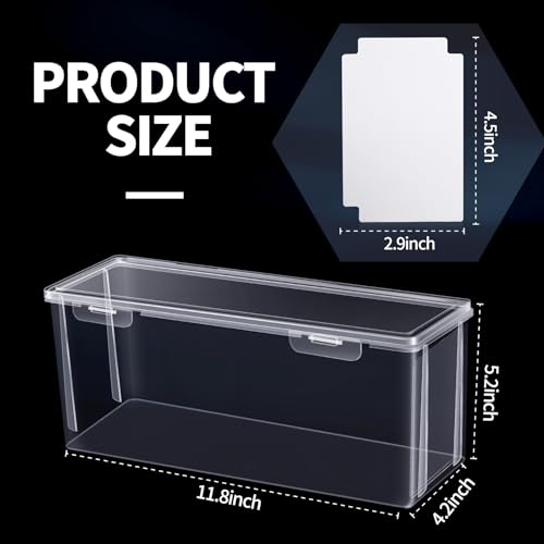 2 Pack Toploader Storage Box with Dividers, Trading Card Storage Box Top Loaders Holder and Sports Card Storage Large for 180 Toploaders 750 Cards (2)