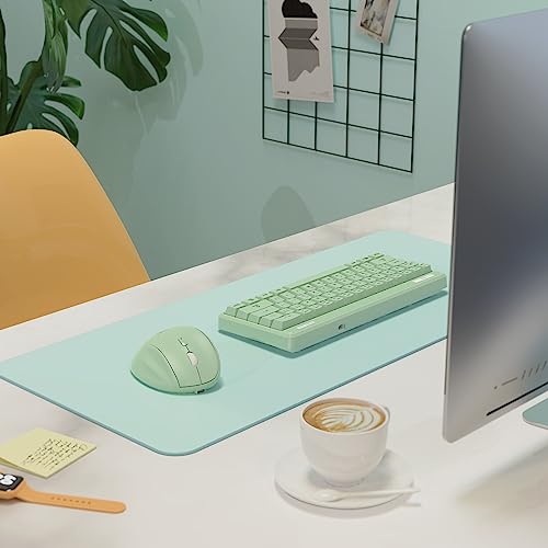 Micropack Ergonomic Vertical Wireless Bluetooth Mouse for Laptop MacBook PC Rechargeable Silent Click 3-Mode Multi-Device 2.4G Adjustable DPI Compatible with Windows Android iOS MacOS Green - color: Green, size: Rechargeable 3-Mode