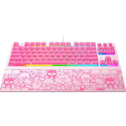 Razer Ornata V3 TKL Gaming Keyboard, Hello Kitty & Friends Edition | Low-Profile Keys, Mecha-Membrane Switches, UV-Coated Keycaps, Backlit Media Keys, 8-Zone RGB Lighting, Magnetic Wrist Wrest - color: Hello Kitty & Friends Edition, size: V3 TKL