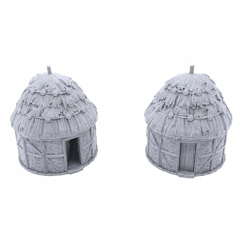 Small Round House by Printable Scenery, 3D Printed Tabletop RPG Scenery and Wargame Terrain 28mm Miniatures