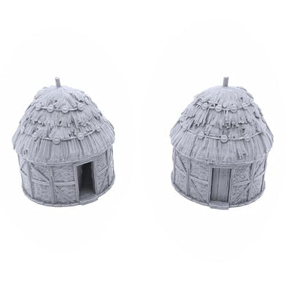 Small Round House by Printable Scenery, 3D Printed Tabletop RPG Scenery and Wargame Terrain 28mm Miniatures
