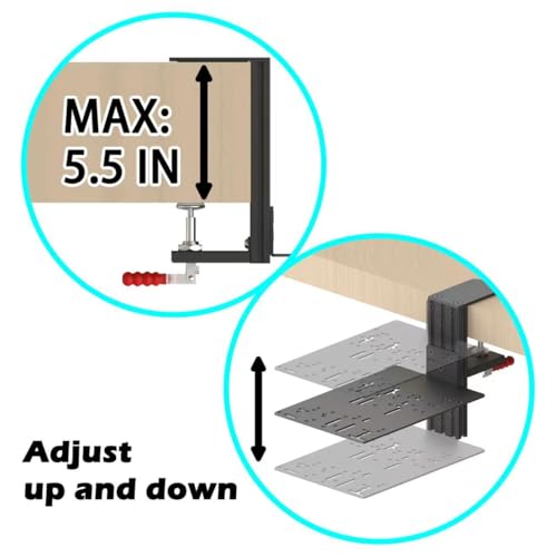 wuutyty 2 Sets of HOTAS Desk Mounts for Flight Sim Game Joysticks, Throttles Compatible with Logitech X56/X52/X52 Pro, Thrustmaster T-Flight Hotas series/T.16000M FCS/Sol R2/R4/TCA