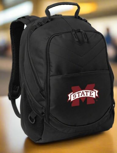 Broad Bay Mississippi State University Backpack Official MSU Laptop Computer Bag (Black) - color: Black