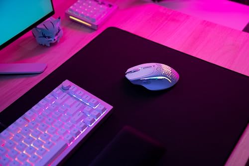 GLORIOUS Gaming Model I 2 Wireless Gaming Mouse - Hybrid 2.4Ghz & Bluetooth, 75g Superlight, 9 Buttons (2 Swappable), RGB, PTFE Feet, MMO/MOBA/FPS, Long Battery Life, Side Thumb Rest - White - color: Matte White, size: Model I2 Wireless