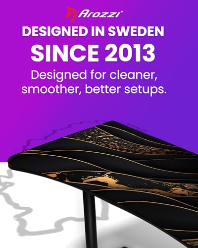 Arozzi Arena Gaming Desk Pad D013 | Full Desk Mouse Pad, Washable Desk Mat, Anti-Slip Rubber Base, Water-Resistant Surface - color: D013