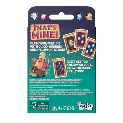 Hasbro that’s Mine! Card Game | Ages 8 and Up | 2 to 5 Players | 20 Mins. | Fast and Easy Family Games for Kids, Teens, and Adults