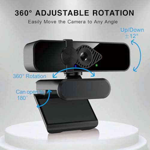 2K Webcam for PC, 85° View USB Computer Camera, with Noise Canceling Microphone & Privacy Cover, HD Web Cameras for Desktop Laptop Monitor Mac Streaming, Gaming & Video Calling - style: 2K Webcam