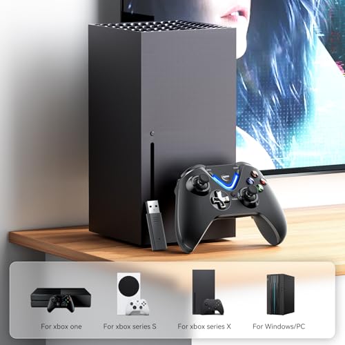 RALAN Wireless Controller with Paddles for Xbox One S/X, Xbox Series S/X, Windows PC, 2.4G Wireless Adapter with 3.5mm Headphone Jack, ALPS Joystick, Hall Effect Sensing Trigger, Rechargeable Battery