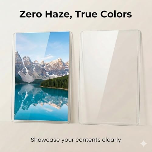 50ct 4x6 Toploaders - Ultra Durable Card Protectors for Postcard, Photos & Collectibles, Crystal Clear, Archival-Safe, Fits 4x6 Inch Sheet - size: 4x6