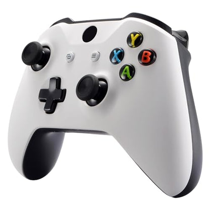 eXtremeRate Replacement Front Housing Shell for Xbox One S/X Controller, White Custom Kit Faceplate Cover Case for Xbox Wireless Controller (Model 1708) - color: White