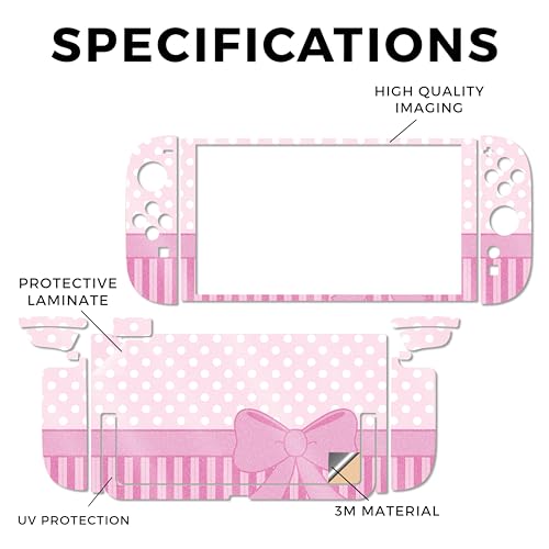 Glossy Glitter Gaming Skin Compatible with Nintendo Switch 2 Console Only - Pink Present - Premium 3M Vinyl Protective Wrap Decal Cover - Easy to Apply | Crafted in The USA by MightySkins - color: Pink Present, size: Switch 2 Console Skin Only, style: Glo