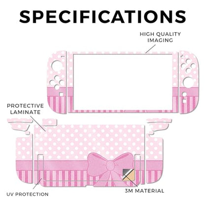 Glossy Glitter Gaming Skin Compatible with Nintendo Switch 2 Console Only - Pink Present - Premium 3M Vinyl Protective Wrap Decal Cover - Easy to Apply | Crafted in The USA by MightySkins - color: Pink Present, size: Switch 2 Console Skin Only, style: Glo