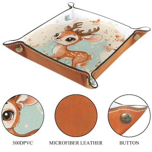 Deer Butterfly Dice Tray Dice Rolling Tray Folding Dice Holder for Dice Games, Like RPG, DND and Other Table Games - color: Multi 8