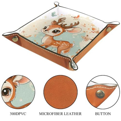 Deer Butterfly Dice Tray Dice Rolling Tray Folding Dice Holder for Dice Games, Like RPG, DND and Other Table Games - color: Multi 8