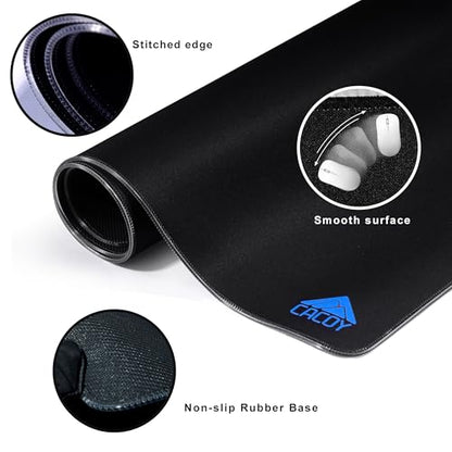 Cacoy 55"x20" RGB Gaming Mouse Pad XXL,Non-Slip LED Lighting Desk Mat,Black | RGB Computer Mousepad Large LED Keyboard Pad Anti-Slip Rubber Base Smooth Surface Stitched Edge Optimized for Speed & Control - color: Rgb, size: 55" x 20"