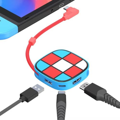 Boreguse Switch Dock with Organizer Design for Nintendo Switch Dock Switch TV Dock, Switch Charging Dock with 4K HDMI Output/USB 3.0/ PD 100W Charging Port for MacBook Pro/Air, Not for Switch 2