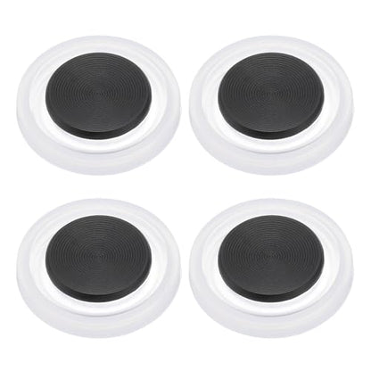 PATIKIL 4 Pcs Mobile Phone Game Joystick, Frosted Spiral Game Control Touch Screen Joystick with Storage Box for Mobile Tablet Smart Phone, White - color: White