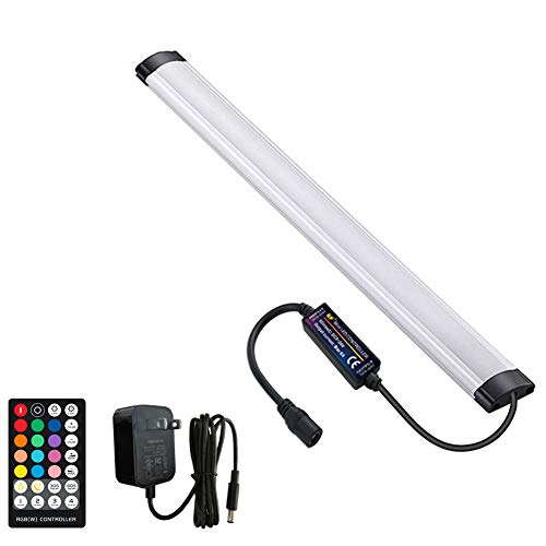 Dimmable Under Cabinet Lighting, RGB LED Light Bar, RF Remote Control Lamp, Multicolor Under Counter Lights for Desk, Room, Cupboard, Hallway, Shelf, Closet (12 Inch) - size: 12 Inch