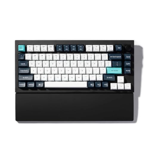 Keychron Silicone Wrist & Palm Rest, 12.89" Length – Supports 75% Compact Keyboard Series V1/V2/Q1/Q2/Q9 & Lemokey P1 (Pro/Max/HE) – Anti-Slip Base – Smooth & Washable - Black - color: Black, size: 12.89"-75% Layout-V1/V2/Q1/Q2/Q9 Series
