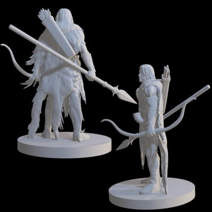 Ranger Miniatures for DND Pathfinder RPG Unpainted Resin 28mm-32mm 3D Printed (Human Male Ranger 7) - style: Human Male Ranger 7