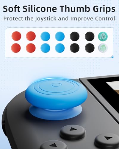 LuxiSync Joycon Joystick Replacement Kit for Nintend0 Switch 2, Anti-Drift | Joycon Repair Kit for Switch 2, with 2 Thumbsticks, Drift Fix Tools Y Screwdriver, Tweezers, Pry Tools, 14 Thumb Grips