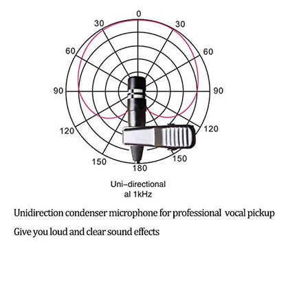 Lavalier Microphone Lapel Microphone Compatible with Sennheiser Wireless Transmitter - Unidirectional Condenser Mic – 3.5mm Screw Lock Plug - size: 3.5mm Screw Lock Plug for Sennheiser Only