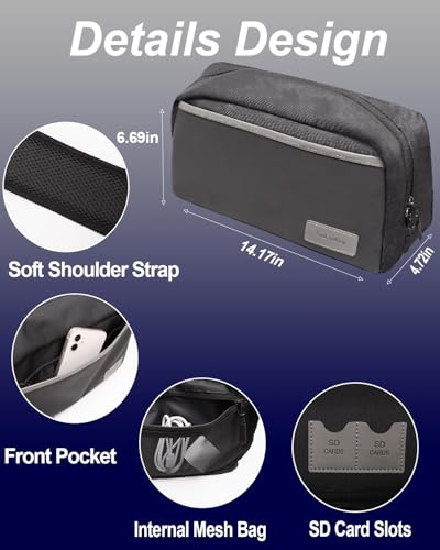 Carrying Case Travel Bag for Nintendo Switch 2 2025/Switch 1/Steam Deck/OLED/PlayStation Portal, Protective Crossbody Bag for Lenovo Legion Go/ASUS ROG Ally/X Console & Accessories Storage