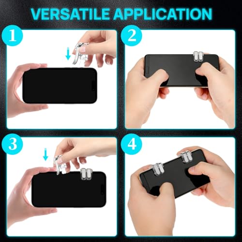 SEWACC Mobile Game Controller Phone Triggers Dual Trigger Controller Lightweight Gaming Handles for Smartphones Precise Shooting Aim Keys for Fps Survival Games