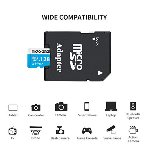 INLAND Premium 128GB microSDXC Card, Nintendo-Switch Compatible Micro SD Card, UHS-I C10 U3 V30 4K UHD Video A1 Flash Memory Card with Adapter (128GB) for Tablet - size: U3 A1 - 128GB