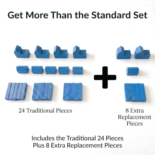 Replacement Pieces for Settlers of Catan – Roads, Settlements & Cities Set, Durable Game Tokens, Compatible with Catan Board Game Accessories, Game Pieces Plus Bonus Pieces (Blue) - color: Blue