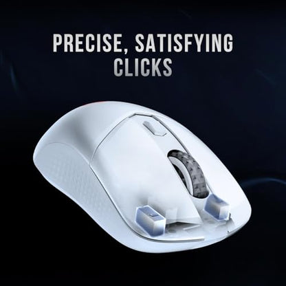 msi Versa 300 Wireless White Gaming Mouse, 8000 DPI, 30M+ Clicks Kailh Switch, Optical Sensor, Ergonomic Ambitextrous Hand Design, RGB Light